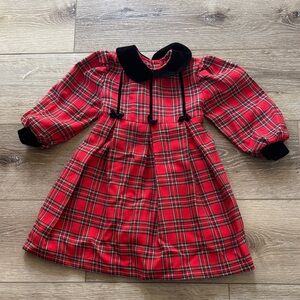 Toddler Girls Christmas  Plaid Dress size 3T